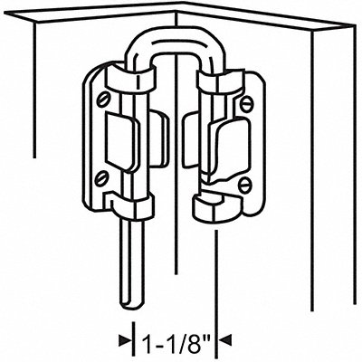 Security Latch 3-53/64 L x 19/32 H MPN:16-185