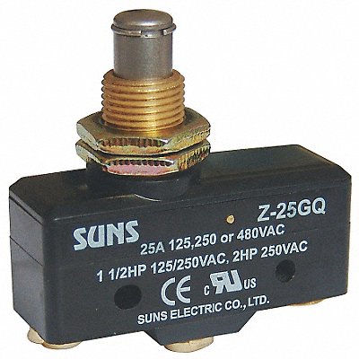 Snap Swch 25A 1 NO 1 NC Panel Mt Plunger MPN:5JEF8