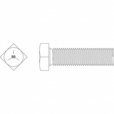 Square Head Bolt Fastener L 5 in PK10 MPN:SQHDG5FTZY185