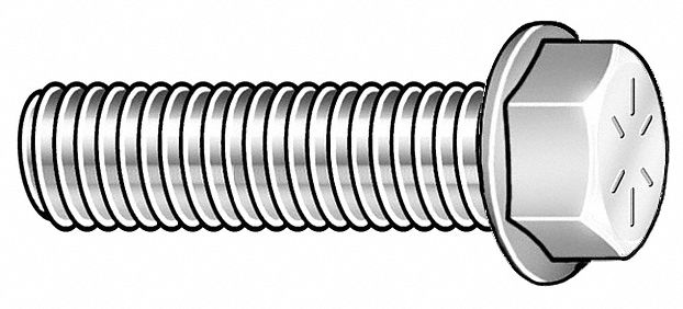 Flange Bolts Fastener L 1 1/4 in PK25 MPN:2TJ78