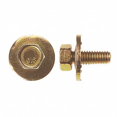 Bolt M6-1.00 Zinc and Yellow 16mm 50PK MPN:10097PK