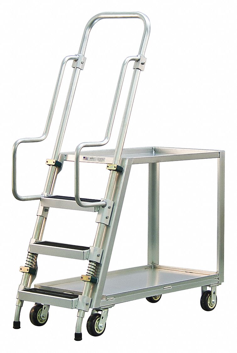 Ladder Cart 2 Shelves 800 lb Ld Cap. MPN:50060