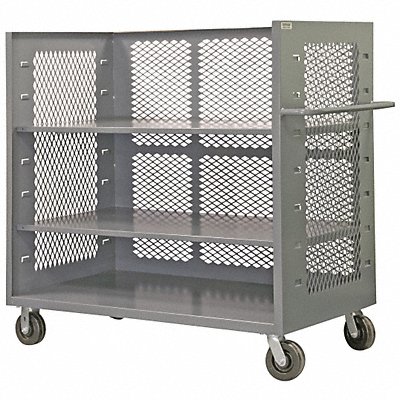 Stock Cart With 3-Sides 36 in L Steel MPN:3ST-EX3660-2AS-95