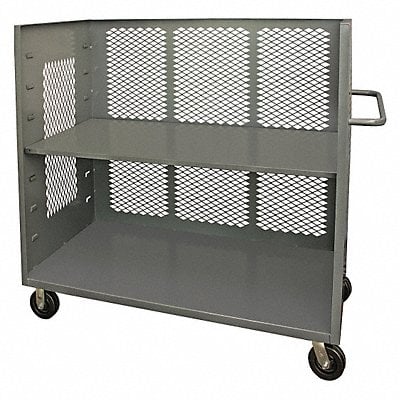 Stock Cart With 3-Sides 72 in W MPN:3ST-EX3672-1AS-95