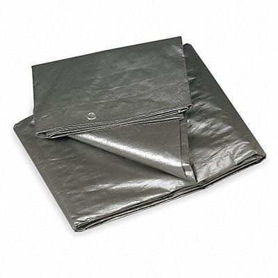 Tarp Polyethylene Silver/Black 6x8Ft MPN:2ZJ45