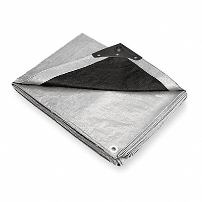 Tarp Polyethylene Silver/Black 16x20Ft MPN:4VZ57