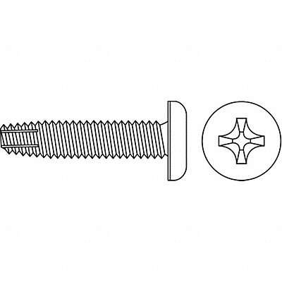 Thread Cutting Screw #8 Pan 3/8 L PK100 MPN:PPTCIF0-800370-100P