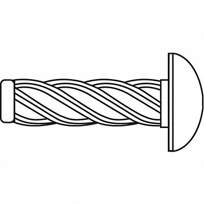 U-Drive Screw Zinc 5/16 L PK100 MPN:6YCR1