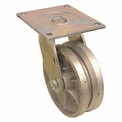 V-Groove Track-Wheel Plate Caster Swivel MPN:P21S-C060R-15-VG1