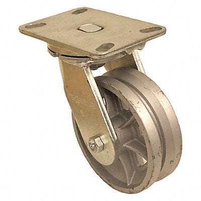 V-Groove Track-Wheel Plate Caster Swivel MPN:P23S-C060R-16-VG1