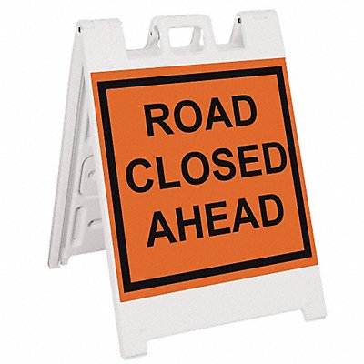 Barricade Sign Road Closed Ahead 45 in H MPN:136-WLGQ2409-OBEG