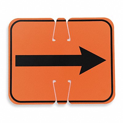 Traffic Cone Sign Orange/Black Rev Arrow MPN:03-550-2WA