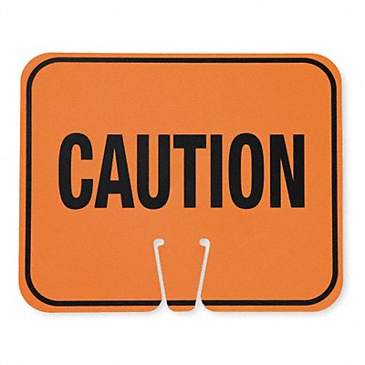 Traffic Cone Sign Orange/Black Caution MPN:03-550-C