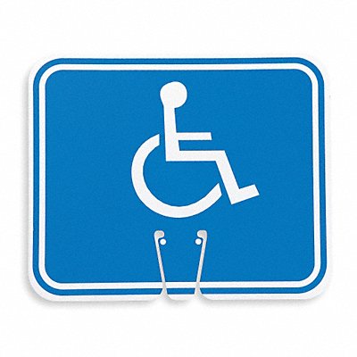 Traffic Cone Sign White/Blue Handicapped MPN:03-550-H