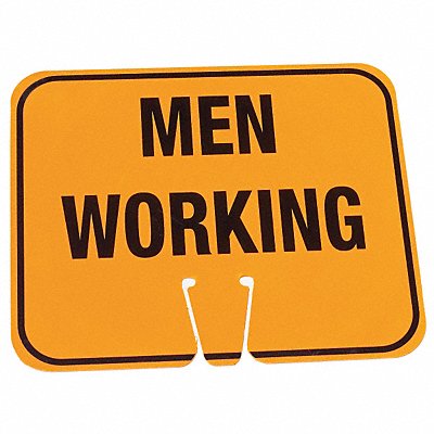 Traffic Cone Sign Org/Black Men Working MPN:03-550-MW