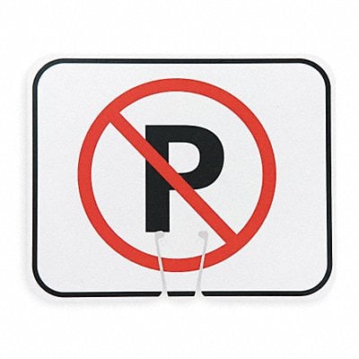 Traffic Cone Sign Blk/Red No Parking MPN:03-550-NP