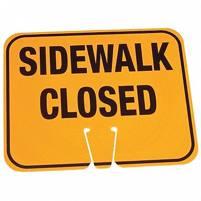 Traffic Cone Sign Orange Sidewalk Closed MPN:03-550-SC