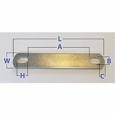 U-Bolt Mounting Plate L 25/32 in PK450 MPN:B17253.031.0078