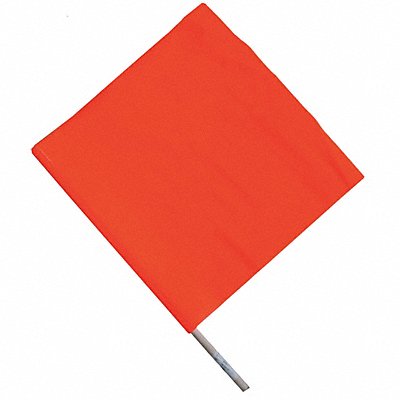 Handheld Warning Flag Orange 24 H 18 W MPN:1EKR7