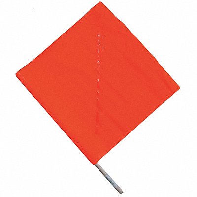 Handheld Warning Flag Orange 18x18In MPN:1EKR8