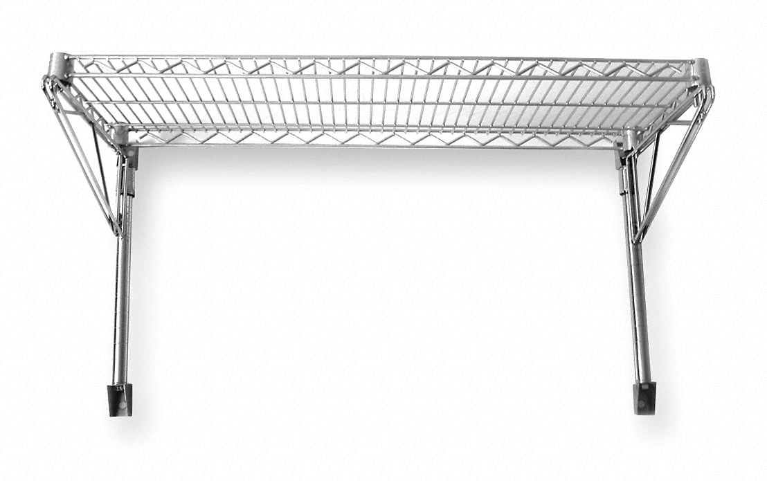 Wire Wall Shelf 14x18x60in ShlfCap 250lb MPN:2HGD7