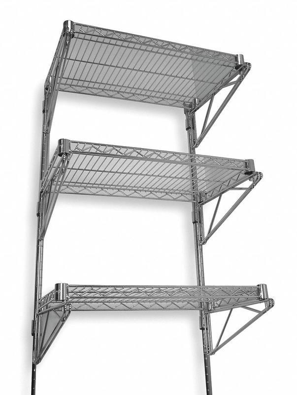 Wire Wall Shelf 54x14x24in ShlfCap 250lb MPN:2HGE7