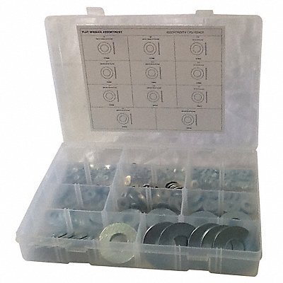 Flat Washer Assortment std. 587 pcs. MPN:CPS1YE84GR