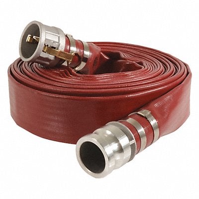 Water Discharge Hose 4 ID x 25 ft Red MPN:DPK400-25CE-G