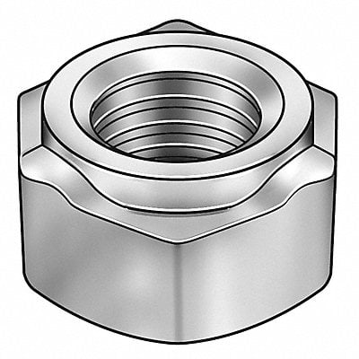 Hex Weld Nut Steel 1/4 -20 6Proj 50PK MPN:1LAH2