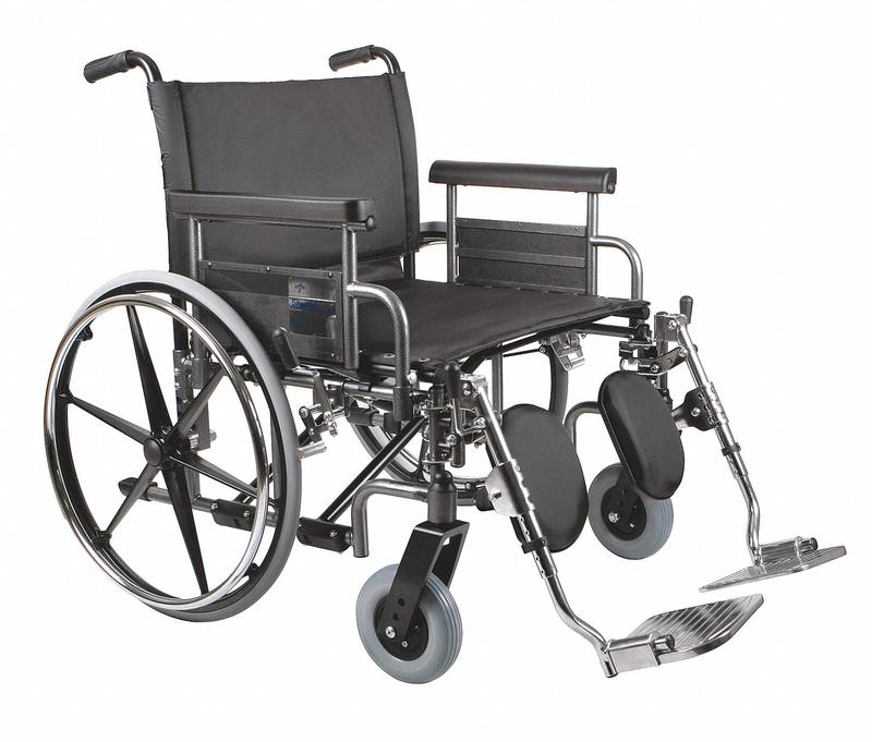 Wheelchair 700lb 26 In Seat Silver/Black MPN:MDS809750