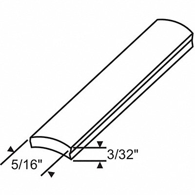 Flat Spline Black Overall 1000 ft L MPN:16-240BM