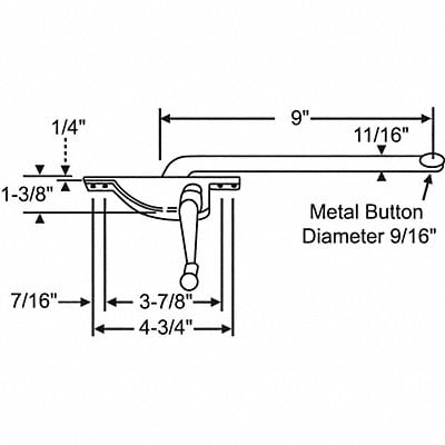 Window Operator Hand Casement 12 L MPN:36-311