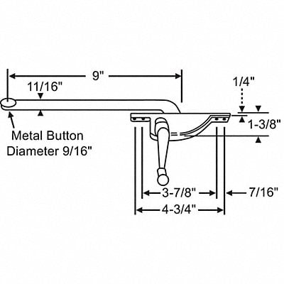 Window Operator Right Hand 12 L MPN:36-314