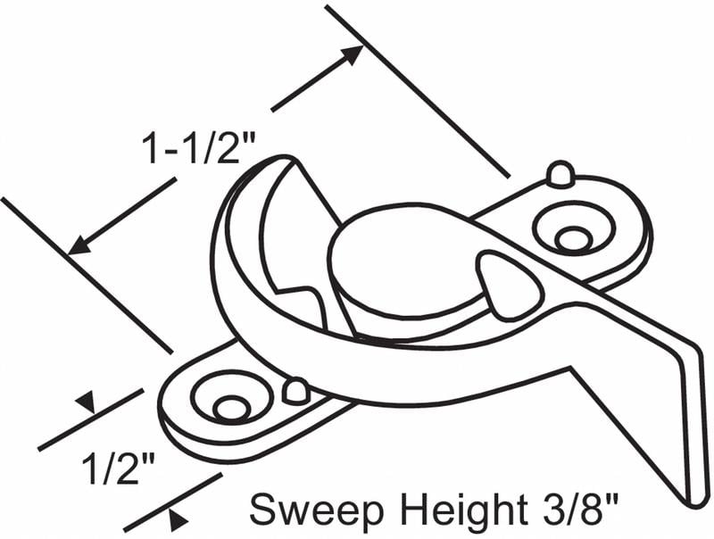 Sash Lock Hung Window 2-1/2 L MPN:50-607