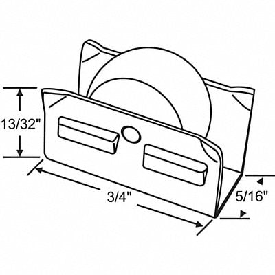 Roller Assembly Sliding Window 3/4 L MPN:52-614