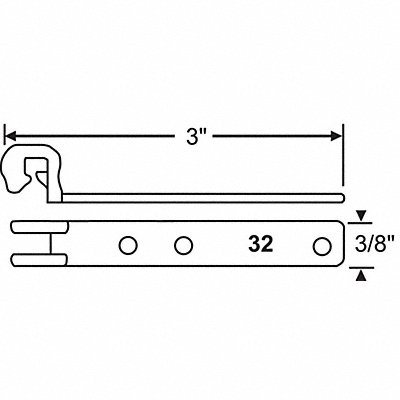 Tube Balance Bracket Tilt Window 3 L MPN:70-500