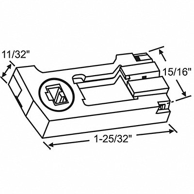 Lock Shoe Plastic White MPN:83-500