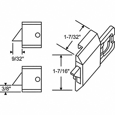 Slide Latch Tilt Window 27/64 L MPN:83-600BA-1