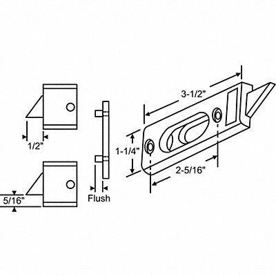 Tilt Slide Latch Tilt Window 3-1/2 L MPN:85-533WH-1