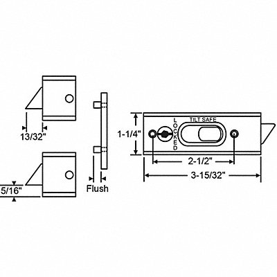 Tilt Slide Latch Tilt Window 3-15/32 L MPN:85-619PW-1