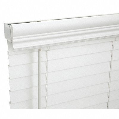 Mini Blinds 60 Lx 23 W White Faux Wood MPN:493P36