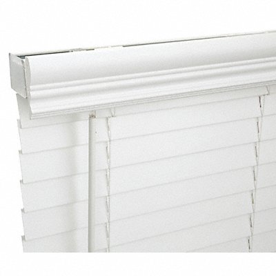 Mini Blinds 60 Lx 31 W White Faux Wood MPN:493P37