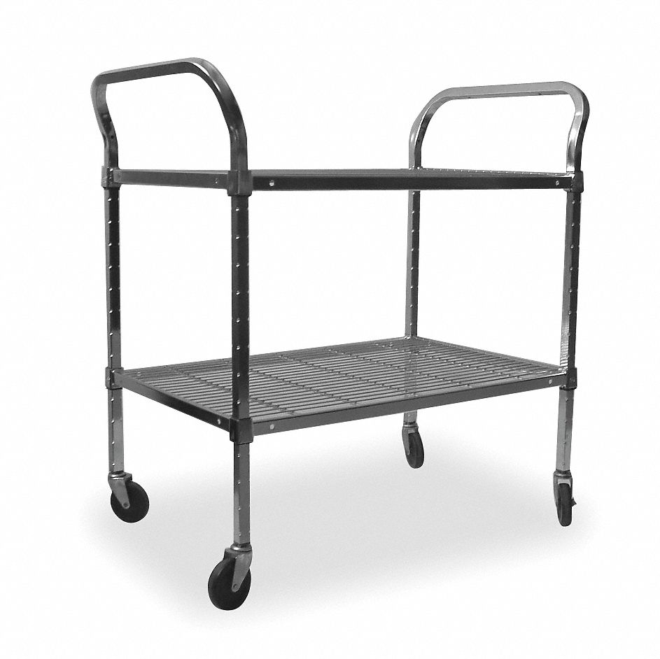 Wire Cart 2 Shelf 36x24x39 Chrome MPN:2HDD5