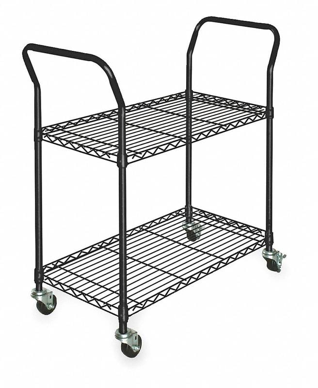 Wire Cart 2 Shelf L41 x W18 x H39 In. MPN:3TPC8