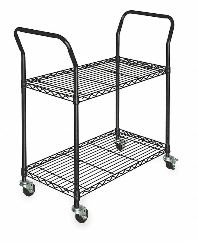 Wire Cart 2 Shelf L53 x W18 x H39 In. MPN:3TPC9