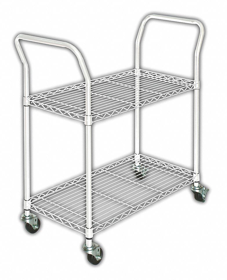 Wire Cart 2 Shelf L41 x W24 x H39 In. MPN:3TPE2