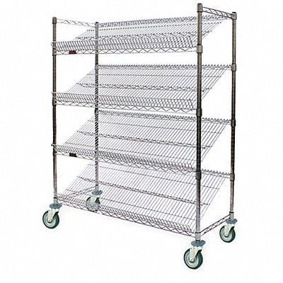 Slanted Shelf Wire Cart 18 in W MPN:M1836Z-4