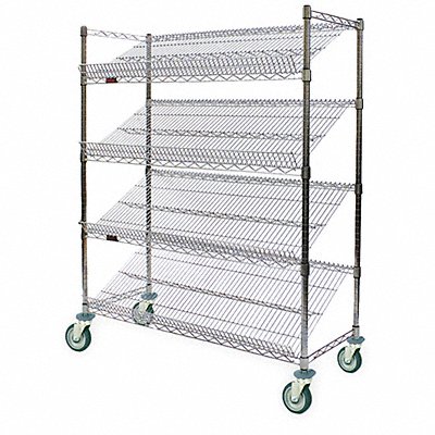 Slanted Shelf Wire Cart 18 in W MPN:M1860Z-4