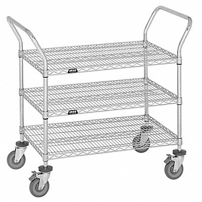 Utility Cart Cap 400 Lb 48x24 3 Shelves MPN:UC3-2448LZ