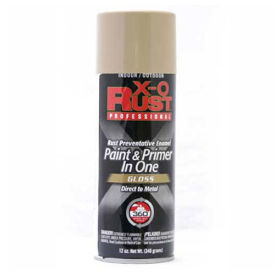 X-O Rust 12 oz. Aerosol Rust Preventative Paint & Primer In One Pebble Gloss - 125780 125780